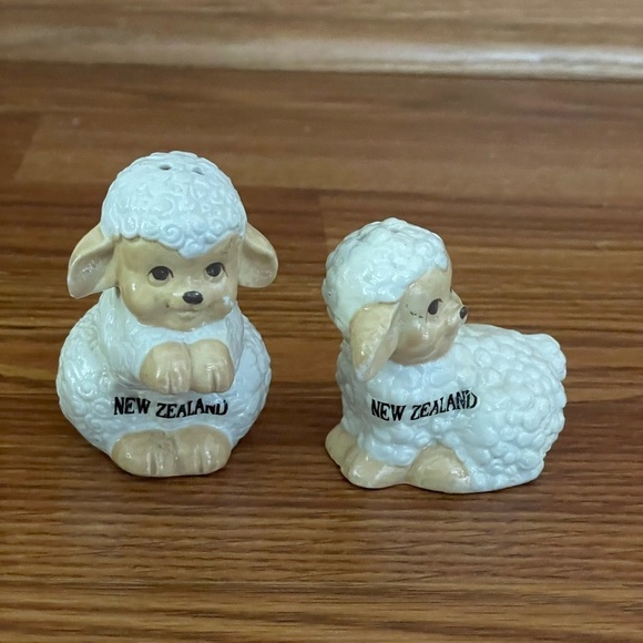 Vintage Two Little Sheep Salt And Pepper Shakers - Picture 3 of 5
